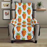 Smiling Carrot Pattern Print Armchair Protector