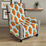 Smiling Carrot Pattern Print Armchair Protector