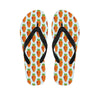 Smiling Carrot Pattern Print Flip Flops