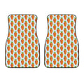 Smiling Carrot Pattern Print Front Car Floor Mats
