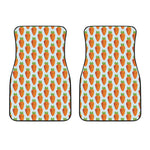 Smiling Carrot Pattern Print Front Car Floor Mats