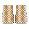 Smiling Carrot Pattern Print Front Car Floor Mats