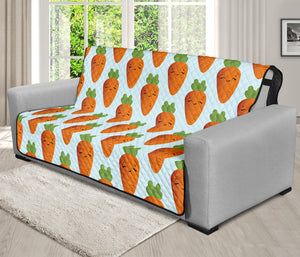 Smiling Carrot Pattern Print Futon Protector