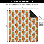 Smiling Carrot Pattern Print Futon Protector