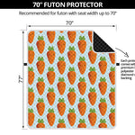 Smiling Carrot Pattern Print Futon Protector