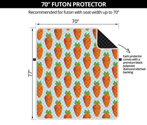 Smiling Carrot Pattern Print Futon Protector