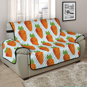 Smiling Carrot Pattern Print Half Sofa Protector