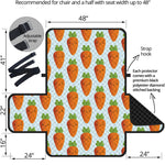 Smiling Carrot Pattern Print Half Sofa Protector