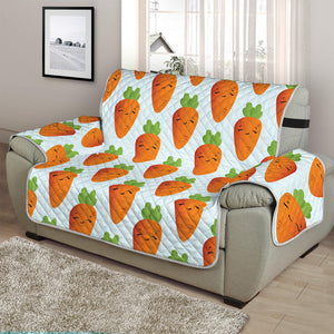 Smiling Carrot Pattern Print Half Sofa Protector