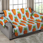 Smiling Carrot Pattern Print Loveseat Protector