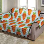 Smiling Carrot Pattern Print Loveseat Protector