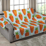 Smiling Carrot Pattern Print Loveseat Protector