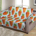 Smiling Carrot Pattern Print Loveseat Protector