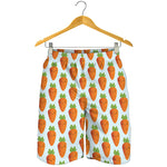 Smiling Carrot Pattern Print Men's Shorts