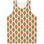 Smiling Carrot Pattern Print Men's Tank Top