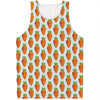 Smiling Carrot Pattern Print Men's Tank Top