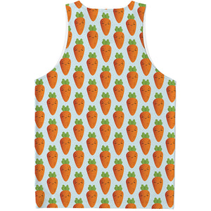 Smiling Carrot Pattern Print Men's Tank Top