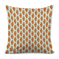 Smiling Carrot Pattern Print Pillow Cover
