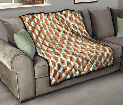 Smiling Carrot Pattern Print Quilt