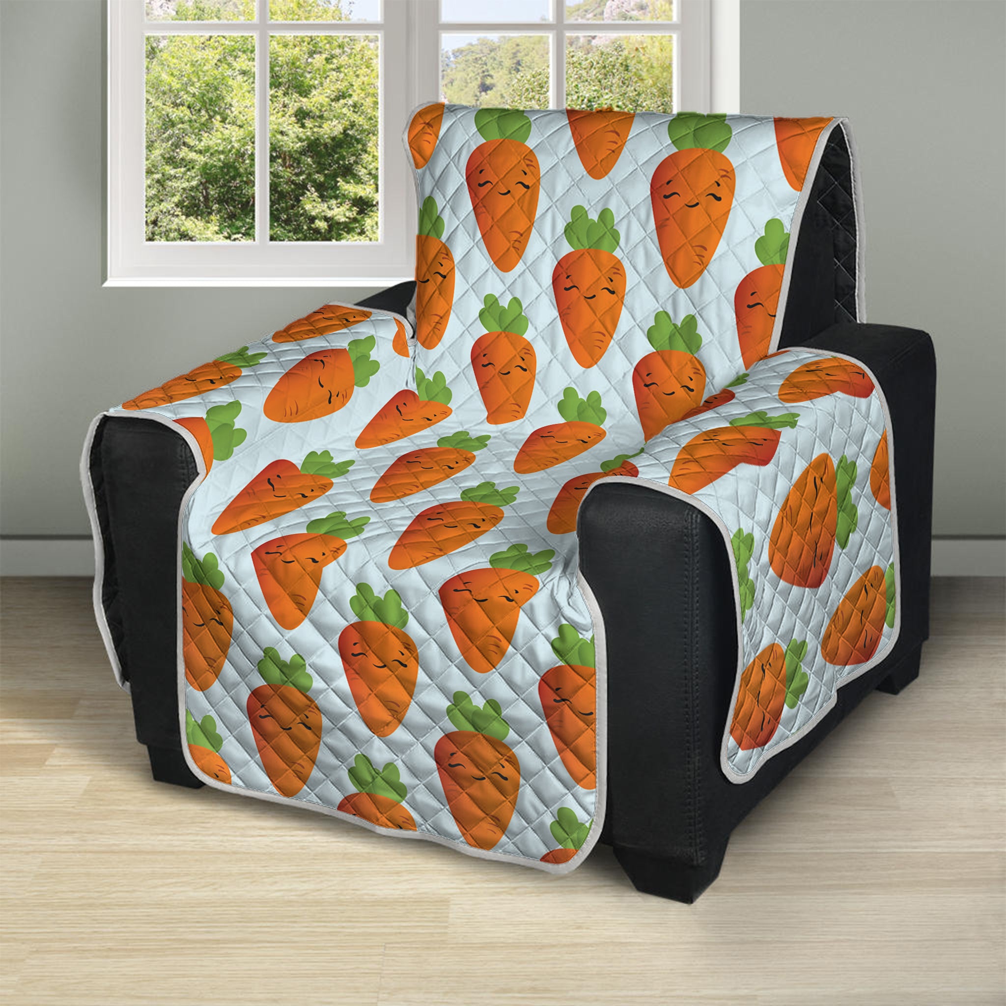 Smiling Carrot Pattern Print Recliner Protector