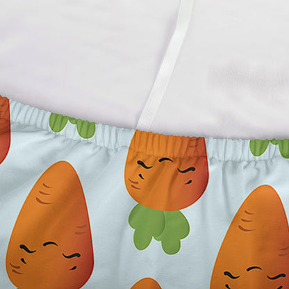 Smiling Carrot Pattern Print Sofa Cover