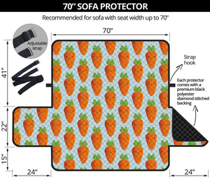 Smiling Carrot Pattern Print Sofa Protector