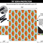 Smiling Carrot Pattern Print Sofa Protector