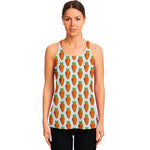 Smiling Carrot Pattern Print Women's Racerback Tank Top