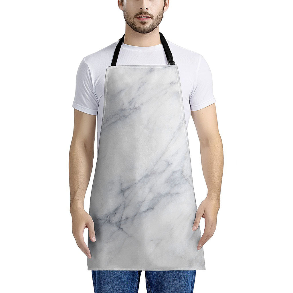 Smoke Grey Marble Print Apron