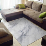 Smoke Grey Marble Print Area Rug GearFrost