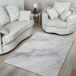 Smoke Grey Marble Print Area Rug GearFrost