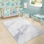 Smoke Grey Marble Print Area Rug GearFrost