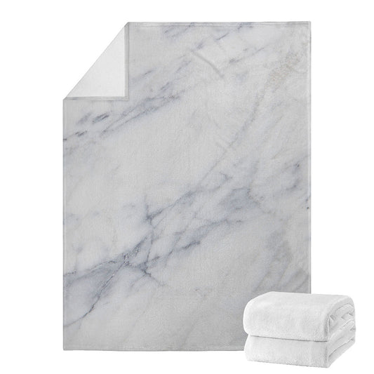 Smoke Grey Marble Print Blanket