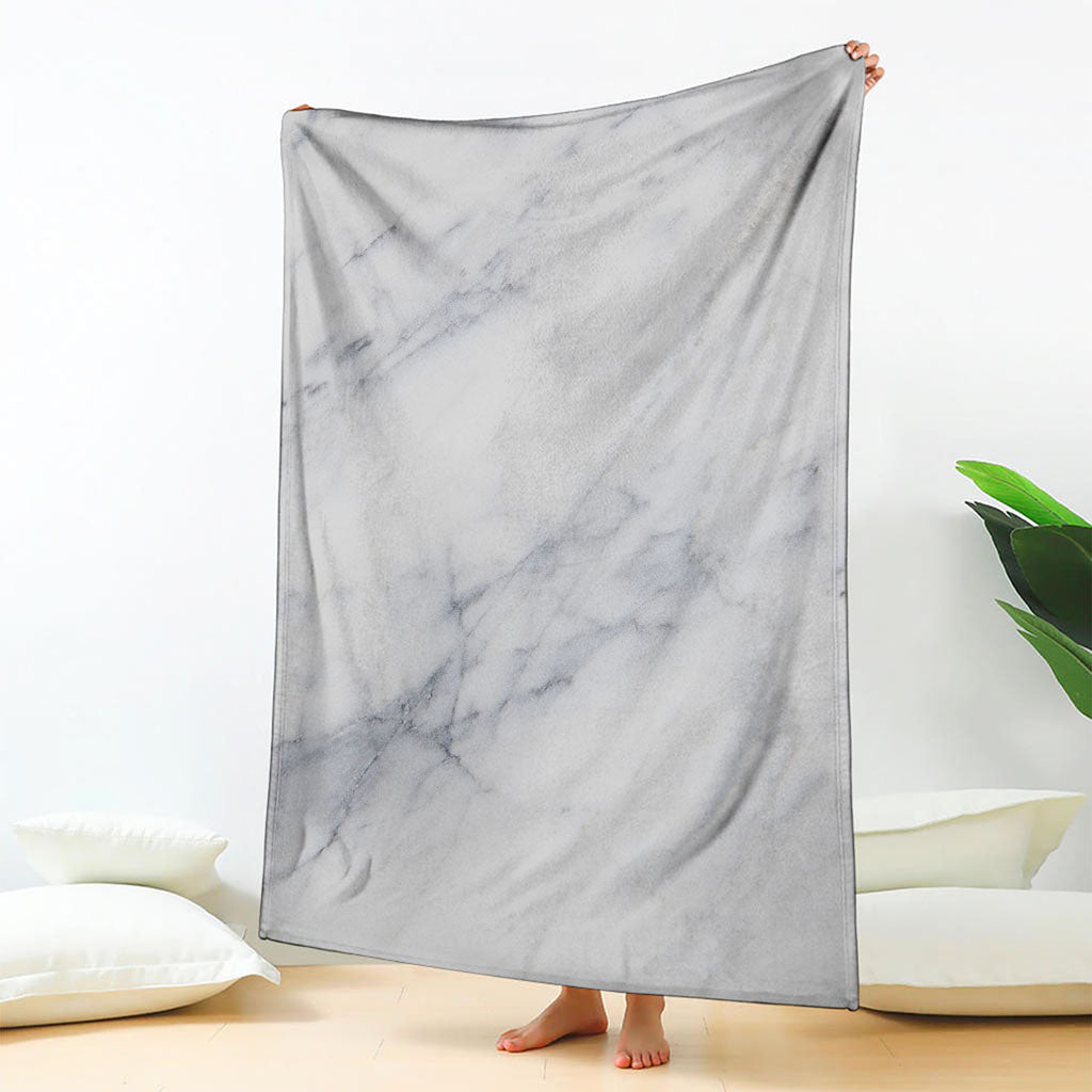 Smoke Grey Marble Print Blanket