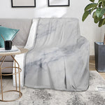 Smoke Grey Marble Print Blanket