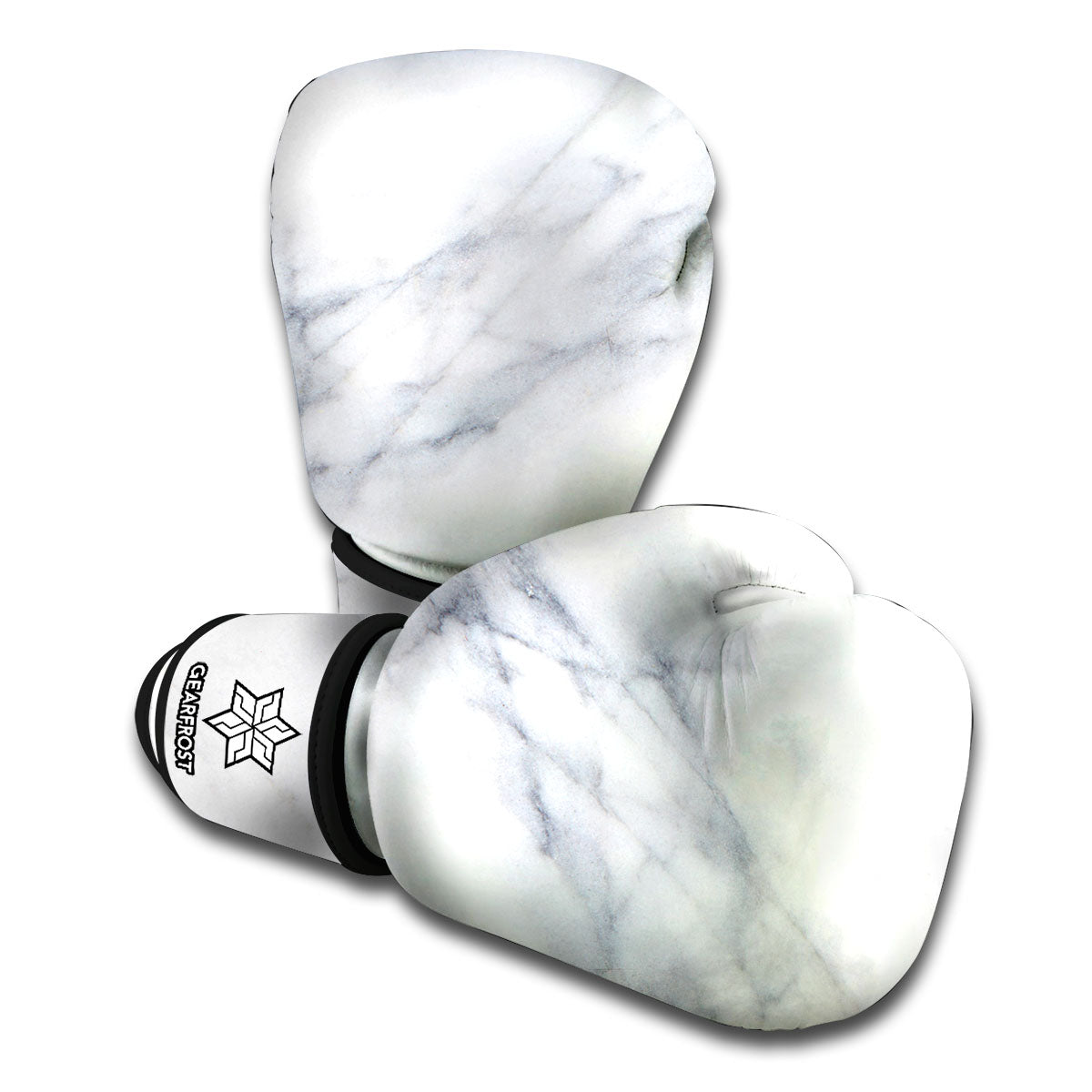 Smoke Grey Marble Print Boxing Gloves