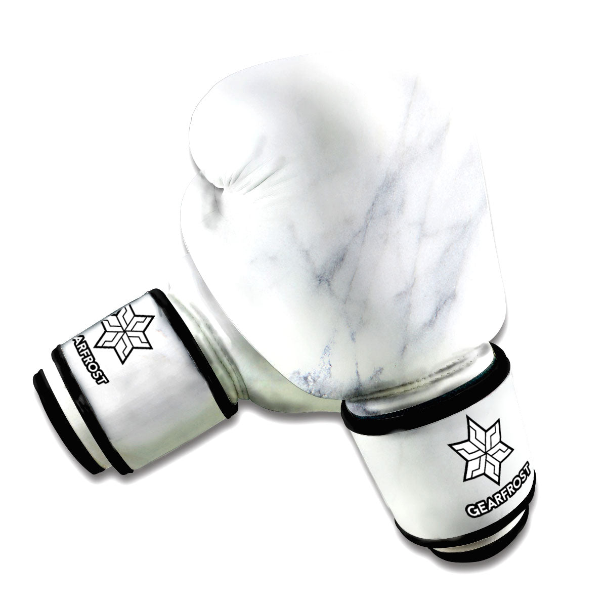 Smoke Grey Marble Print Boxing Gloves