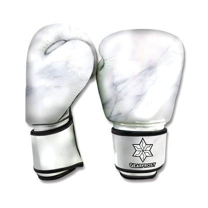Smoke Grey Marble Print Boxing Gloves