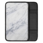 Smoke Grey Marble Print Car Center Console Cover