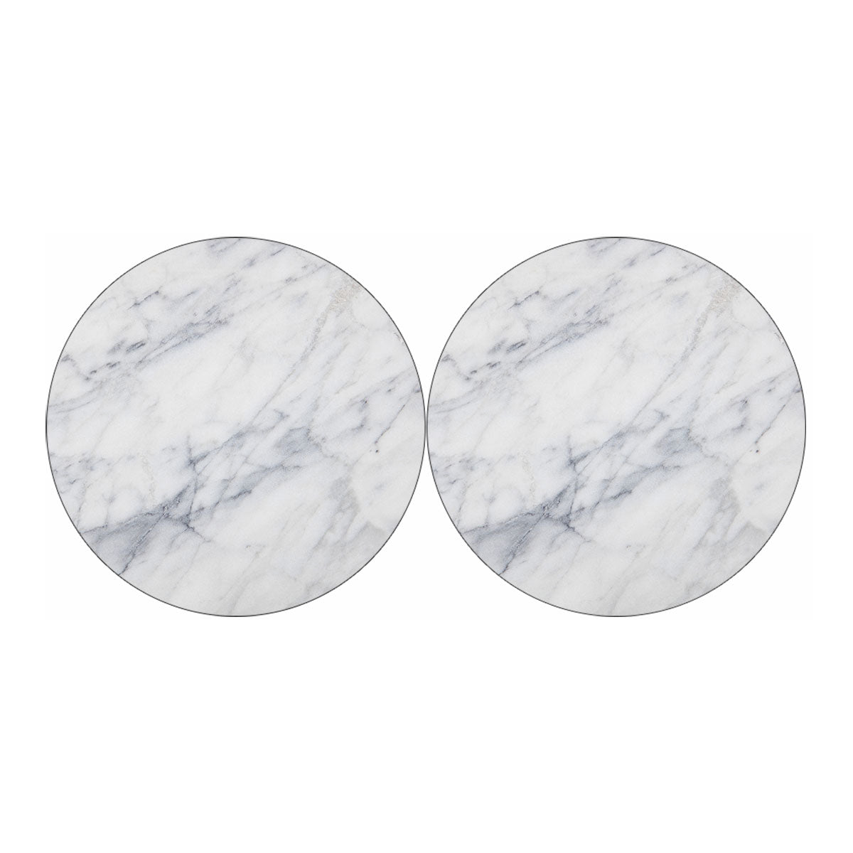Smoke Grey Marble Print Car Coasters
