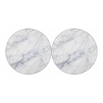 Smoke Grey Marble Print Car Coasters