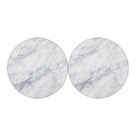 Smoke Grey Marble Print Car Coasters