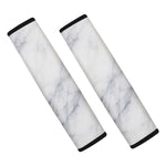 Smoke Grey Marble Print Car Seat Belt Covers