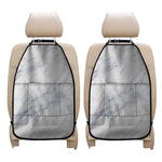 Smoke Grey Marble Print Car Seat Organizers