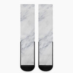 Smoke Grey Marble Print Crew Socks