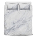 Smoke Grey Marble Print Duvet Cover Bedding Set