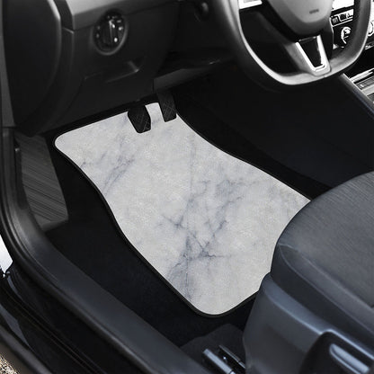 Smoke Grey Marble Print Front and Back Car Floor Mats