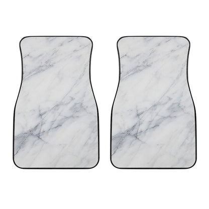 Smoke Grey Marble Print Front Car Floor Mats