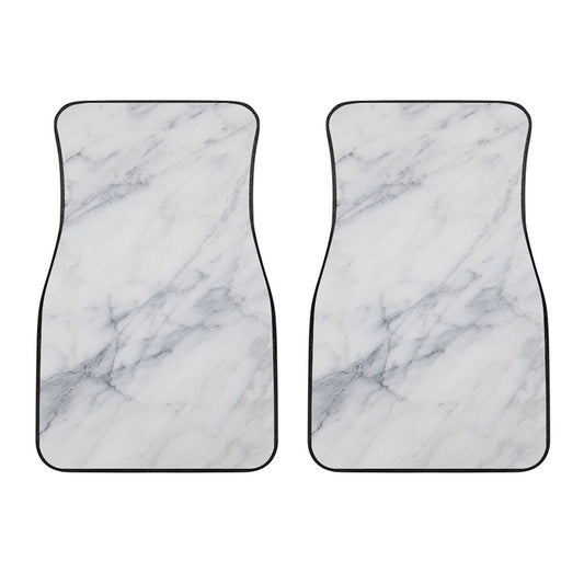 Smoke Grey Marble Print Front Car Floor Mats