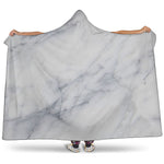 Smoke Grey Marble Print Hooded Blanket